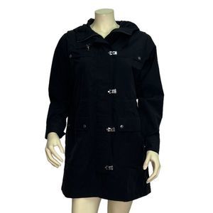 J Crew Lightweight Utility Jacket Womens Size XS Black Hooded